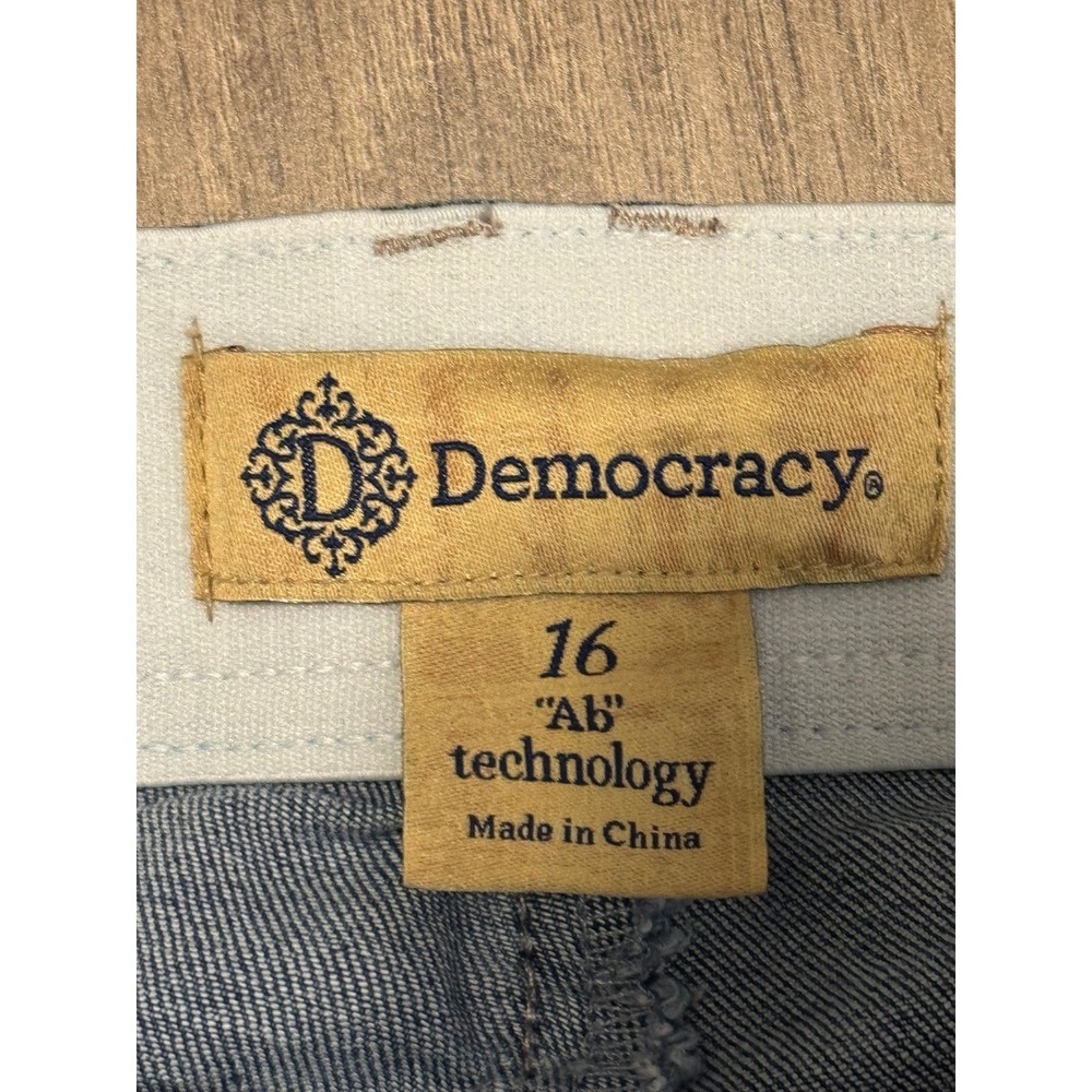 NWT Democracy‎ Women's Size 16 High Rise Slim Straight Ab Technology Jeans new - Picture 5 of 14